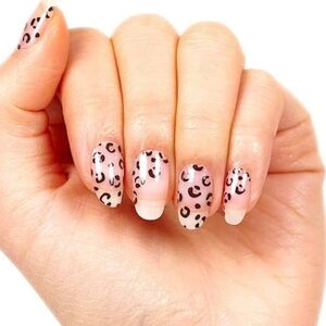 Color Street SPOT On Nail Polish Strips Clear & Black Leopard Print